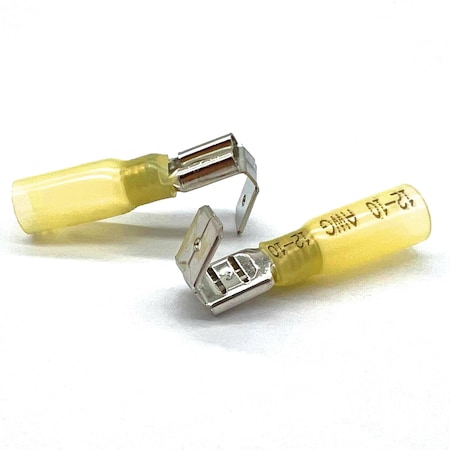 Boltsandnuts.Com Butt Splice Wire Connector, 10 AWG Max, Yellow, 600 V, 50 PK EL-1210-PIGGYBACK-HSY-50